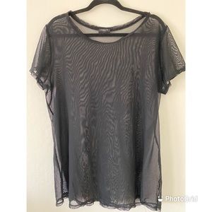 Black Mesh Top